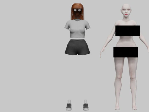 Cool Pretty Woman V31364 3D Model