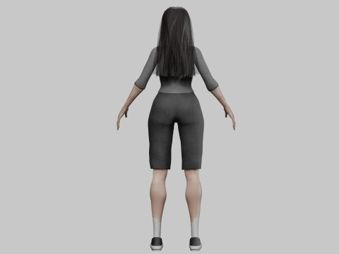 Cute Basic Woman V33878 3D Модель