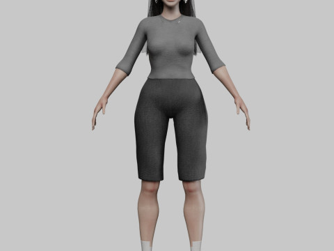Cute Basic Woman V33878 3D Модель