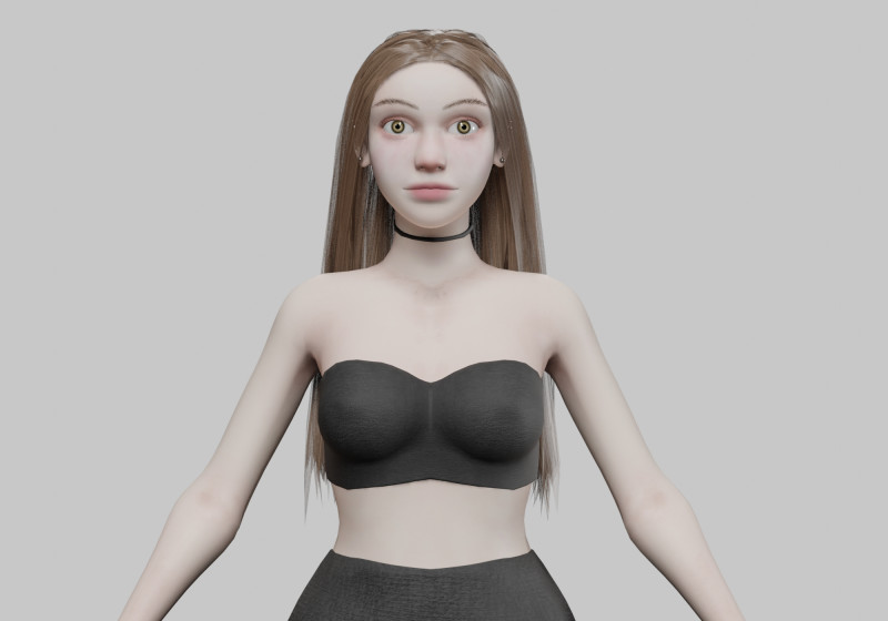 Cute Beautiful woman V29923 Modèle 3D .c4d .max .obj .3ds .fbx .stl .blend 