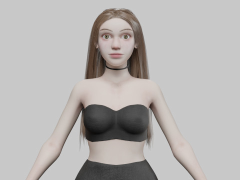 Cute Beautiful woman V29923 3D Model