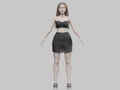 Cute Beautiful woman V29923 Modèle 3D