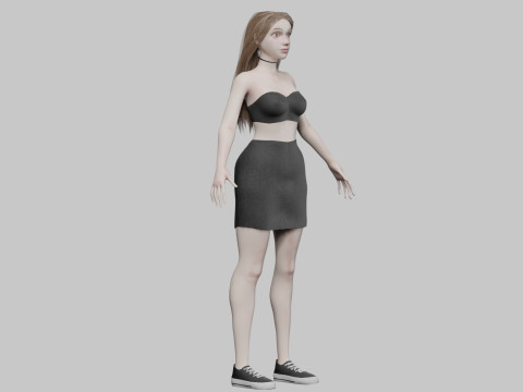Cute Beautiful woman V29923 Modèle 3D