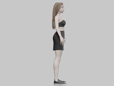 Cute Beautiful woman V29923 Modèle 3D