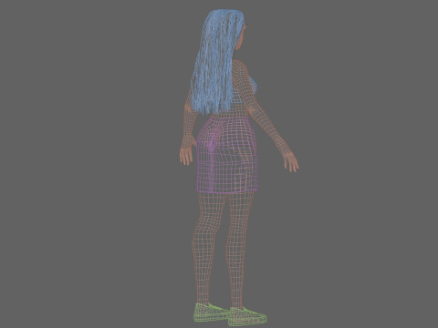 Cute Beautiful woman V29923 Modèle 3D