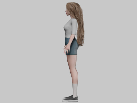 Cute Cartoon woman V37468 3D Model