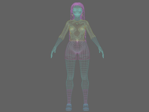 Cute Cartoon woman V37468 3D Model