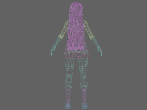 Cute Cartoon woman V37468 3D Model