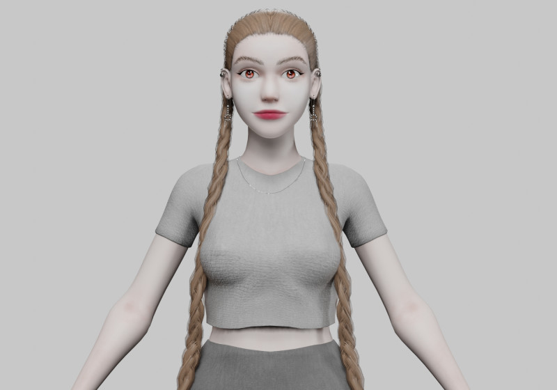 Cute classic woman V36280 Modelo 3D .c4d .max .obj .3ds .fbx .stl .blend 