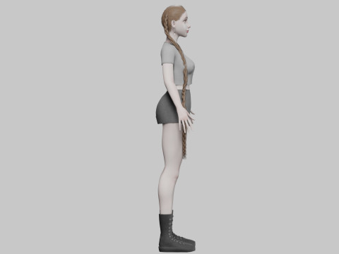 Cute classic woman V36280 Modelo 3D