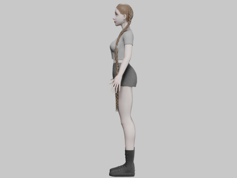 Cute classic woman V36280 Modelo 3D