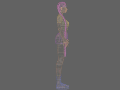 Cute classic woman V36280 Modelo 3D