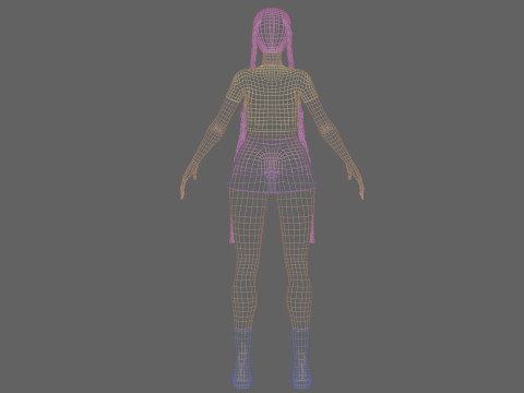 Cute classic woman V36280 Modelo 3D