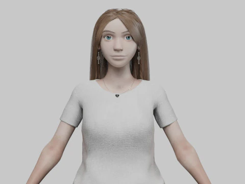 Donna carina e carina V34434 Modello 3D