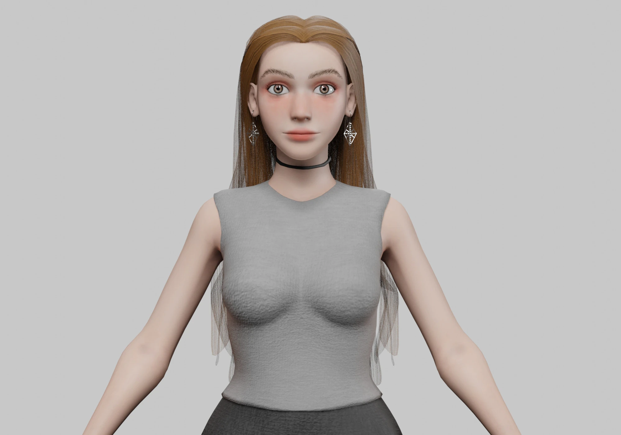 Cute Standard Woman V33281 3D Model .c4d .max .obj .3ds .fbx .stl .blend 