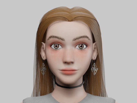 Cute Standard Woman V33281 3D Model
