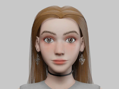 Cute Standard Woman V33281 3D Model