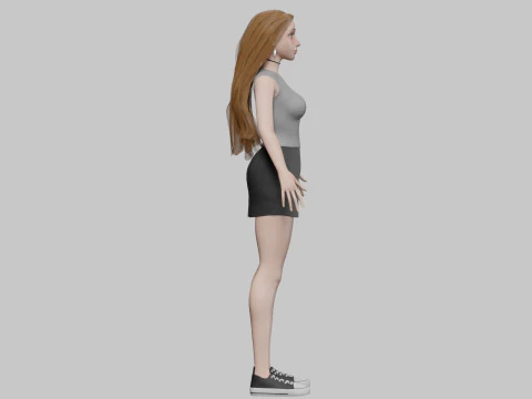 Cute Standard Woman V33281 3D Model