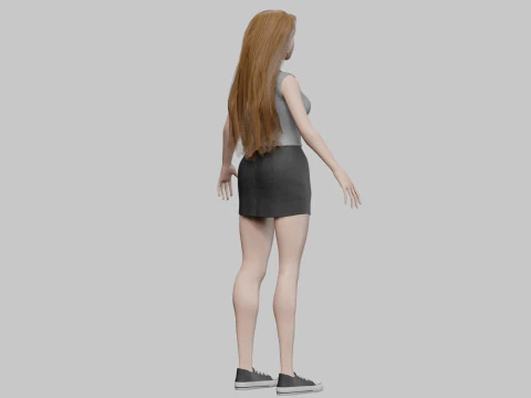 Cute Standard Woman V33281 3D Model