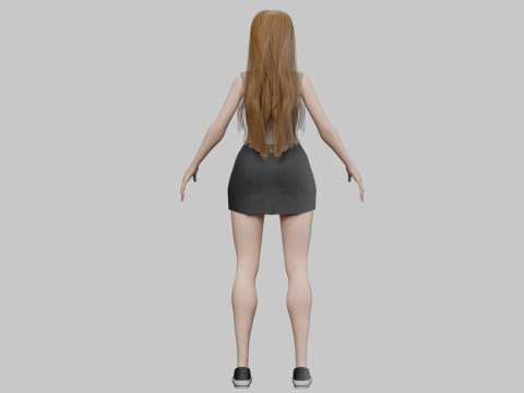 Cute Standard Woman V33281 3D Model