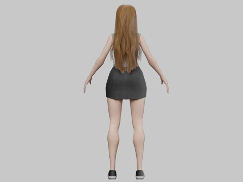 Cute Standard Woman V33281 3D Model