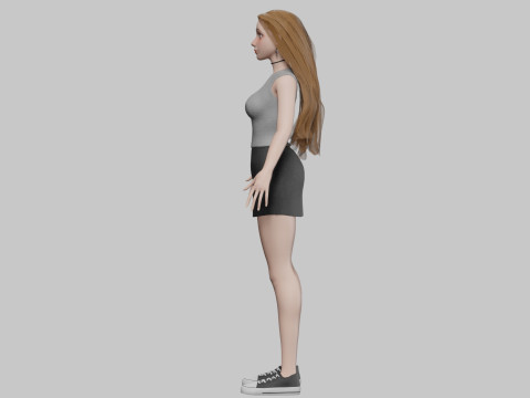 Cute Standard Woman V33281 3D Model
