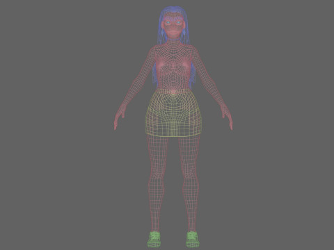 Cute Standard Woman V33281 3D Model