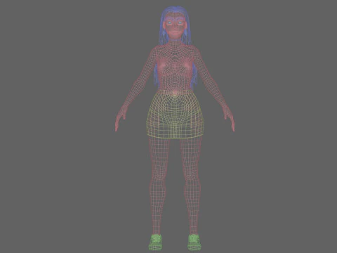 Cute Standard Woman V33281 3D Model