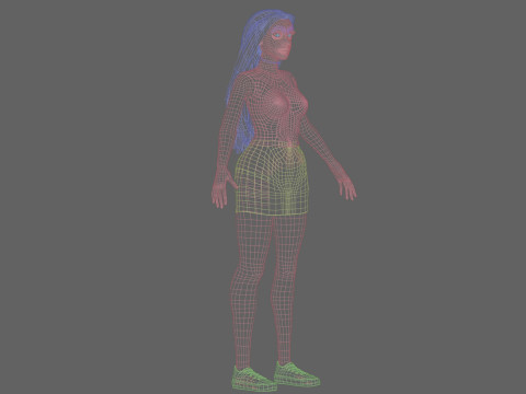 Cute Standard Woman V33281 3D Model