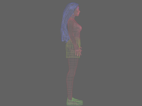 Cute Standard Woman V33281 3D Model