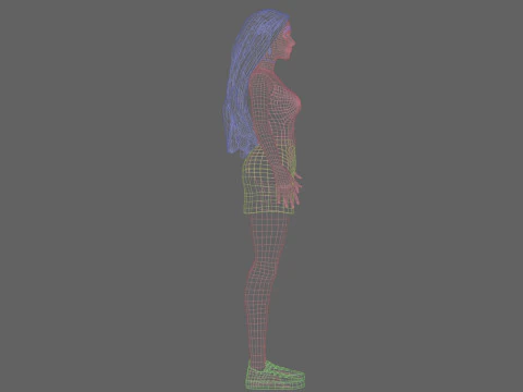 Cute Standard Woman V33281 3D Model