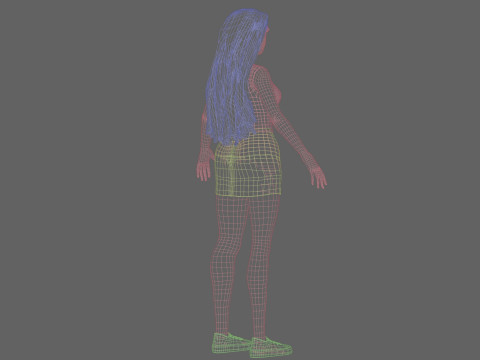 Cute Standard Woman V33281 3D Model