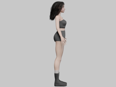 Cute stylized woman V35573 Modelo 3D