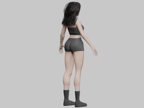 Cute stylized woman V35573 Modelo 3D