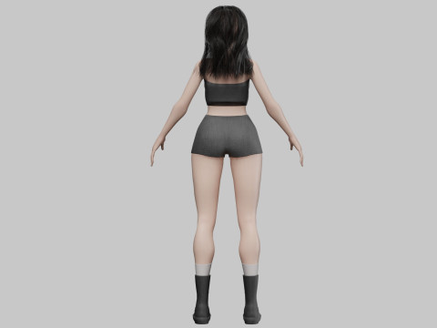 Cute stylized woman V35573 Modelo 3D