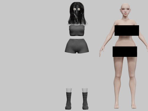 Cute stylized woman V35573 Modelo 3D