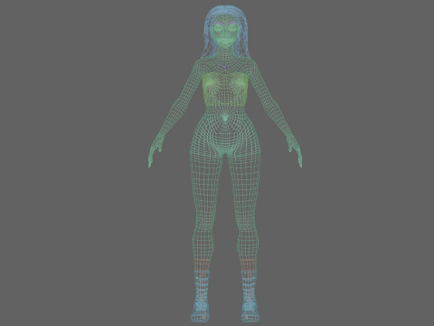 Cute stylized woman V35573 Modelo 3D