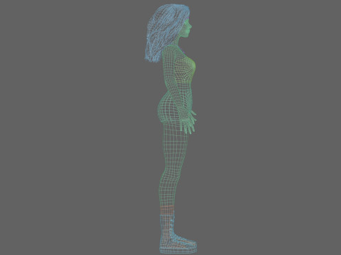 Cute stylized woman V35573 Modelo 3D
