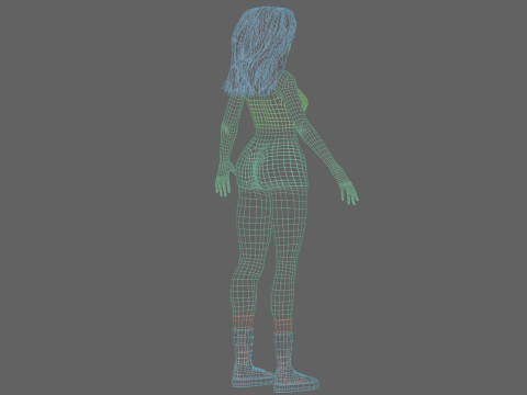 Cute stylized woman V35573 Modelo 3D