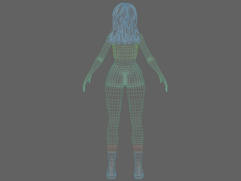 Cute stylized woman V35573 Modelo 3D