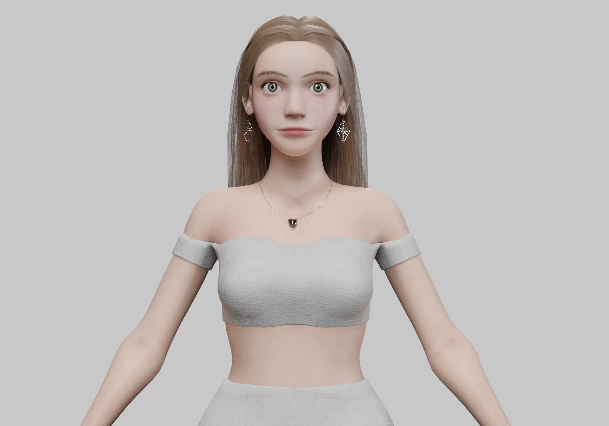 Cute teen woman V31862 3D Model .c4d .max .obj .3ds .fbx .stl .blend 