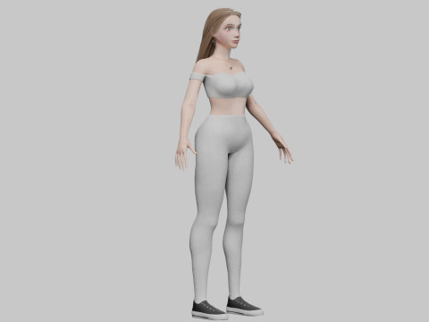 Cute teen woman V31862 3D Model