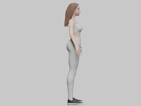Cute teen woman V31862 3D Model