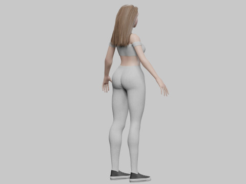 Cute teen woman V31862 3D Model