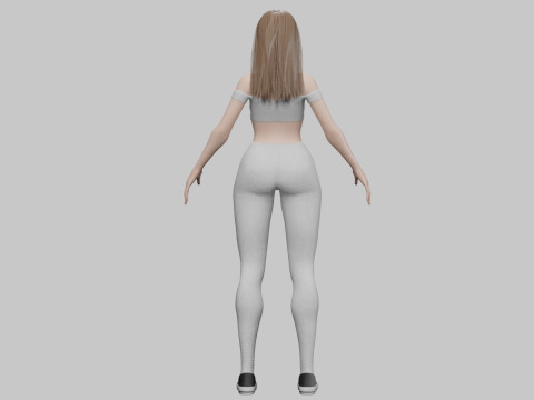 Cute teen woman V31862 3D Model