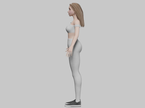 Cute teen woman V31862 3D Model