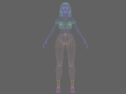 Cute teen woman V31862 3D Model