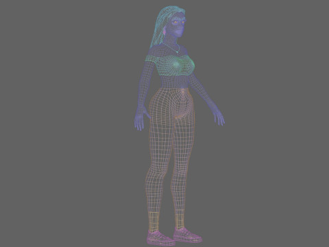 Cute teen woman V31862 3D Model