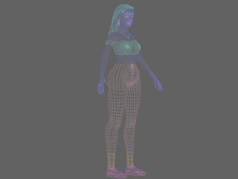 Cute teen woman V31862 3D Model