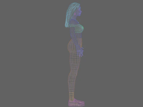 Cute teen woman V31862 3D Model